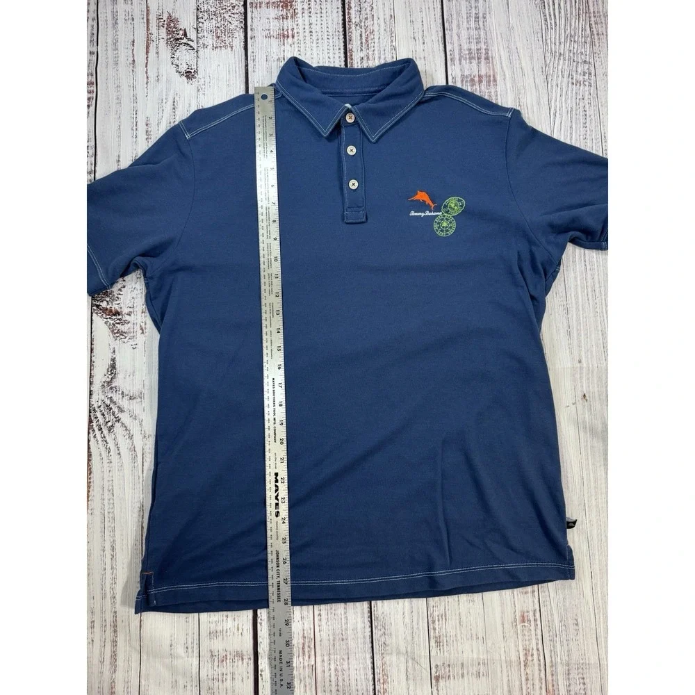 Tommy Bahama Polo Shirt Men's Palm Desert Logo Blue Size‎ Large